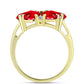 Inel din Argint 925 Placat cu Aur ( 3.86 grame ) cu Agat Roșu și Topaz Alb 3.83 Carate