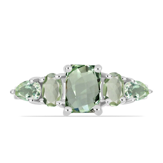 Inel din Argint 925 ( 2.31 grame ) cu Ametist Verde 1.79 Carate