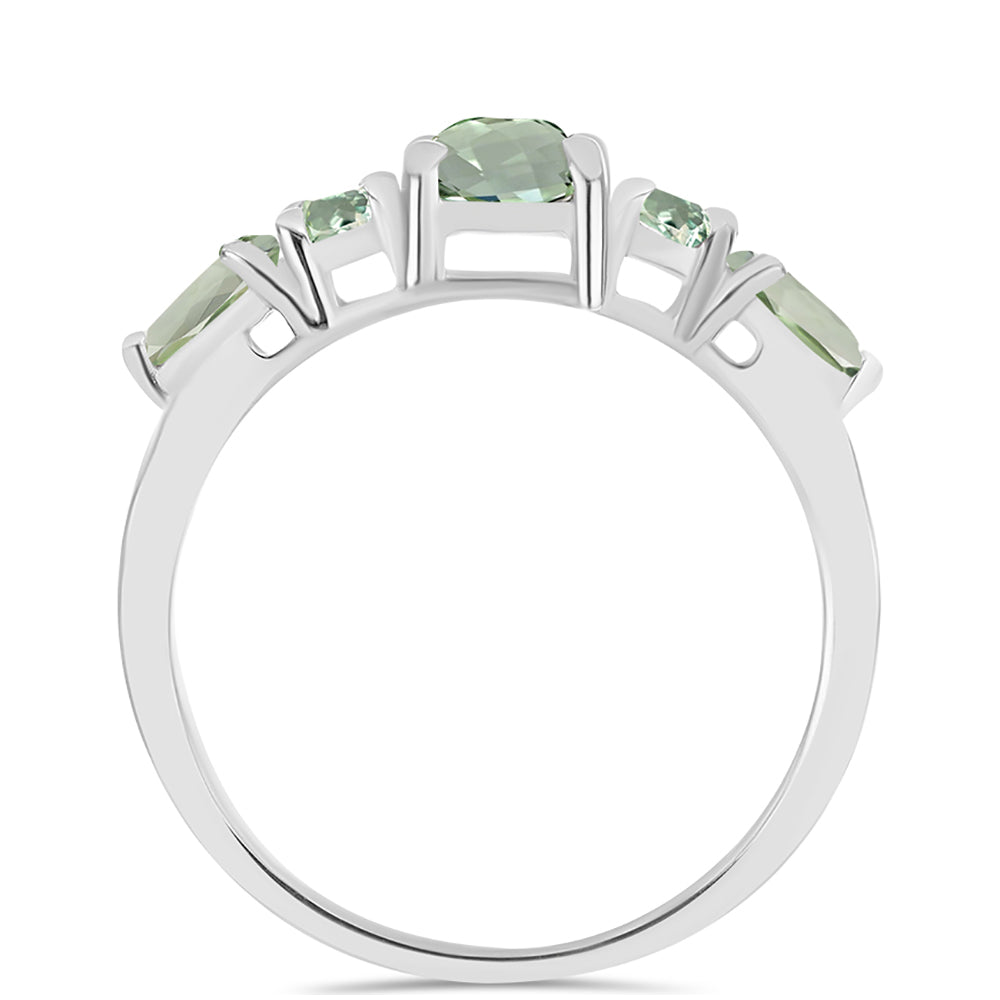 Inel din Argint 925 ( 2.31 grame ) cu Ametist Verde 1.79 Carate 2 