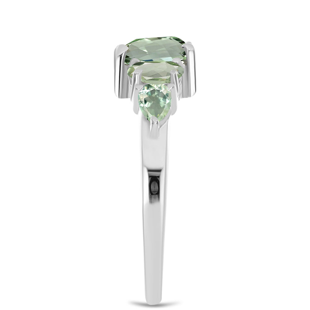 Inel din Argint 925 ( 2.31 grame ) cu Ametist Verde 1.79 Carate