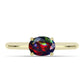 Inel din Argint 925 Placat cu Aur ( 2.03 grame ) cu Opal Etiopian Negru Lega Dembi 0.49 Carate