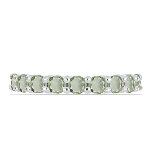 Inel din Argint 925 ( 1.98 grame ) cu Ametist Verde 0.9 Carate