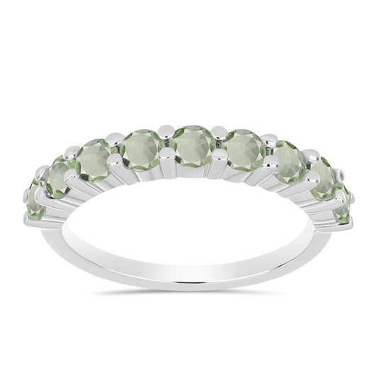 Inel din Argint 925 ( 1.98 grame ) cu Ametist Verde 0.9 Carate