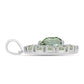 Pandantiv din Argint 925 ( 2.42 grame ) cu Ametist Verde și Topaz Alb 3.37 Carate
