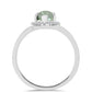 Inel din Argint 925 ( 2.43 grame ) cu Ametist Verde și Topaz Alb 2.11 Carate