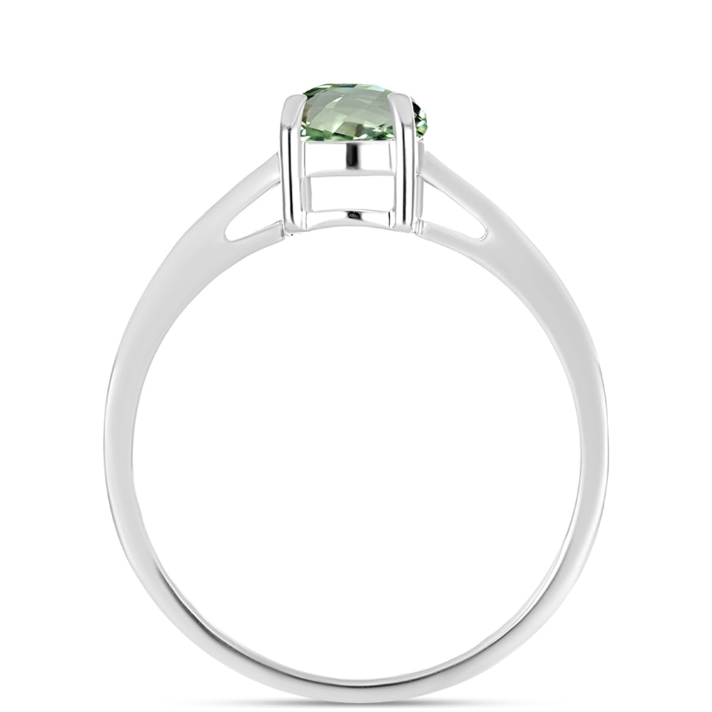 Inel din Argint 925 ( 1.73 grame ) cu Ametist Verde 0.86 Carate