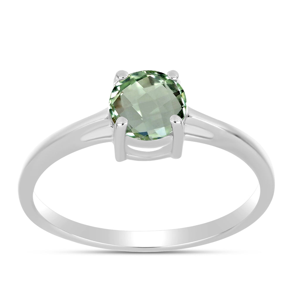 Inel din Argint 925 ( 1.73 grame ) cu Ametist Verde 0.86 Carate