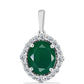 Pandantiv din Argint 925 ( 2.02 grame ) cu Calcedon Verde și Topaz Alb 4.73 Carate