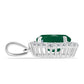 Pandantiv din Argint 925 ( 2.02 grame ) cu Calcedon Verde și Topaz Alb 4.73 Carate