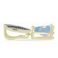 Pandantiv din Argint 925 Placat cu Aur ( 1.1 grame ) cu Opal Welo și Topaz Alb 0.72 Carate