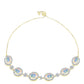 Brățară din Argint 925 Placat cu Aur ( 6.85 grame ) cu Opal Welo și Topaz Alb 4.07 Carate