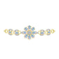 Brățară din Argint 925 Placat cu Aur ( 6.97 grame ) cu Opal Welo și Topaz Alb 3.92 Carate