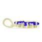 Pandantiv din Argint 925 Placat cu Aur ( 1.25 grame ) cu Agat Albastru și Topaz Alb 1.62 Carate