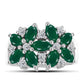 Inel din Argint 925 ( 4.69 grame ) cu Calcedon Verde și Topaz Alb 2.38 Carate