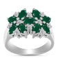 Inel din Argint 925 ( 4.69 grame ) cu Calcedon Verde și Topaz Alb 2.38 Carate
