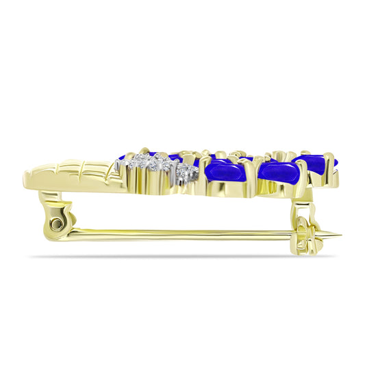 din Argint 925 Placat cu Aur ( 5.35 grame ) cu Agat Albastru și Topaz Alb 2.81 Carate