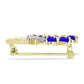 din Argint 925 Placat cu Aur ( 5.35 grame ) cu Agat Albastru și Topaz Alb 2.81 Carate