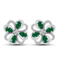 Cercei din Argint 925 ( 5.31 grame ) cu Calcedon Verde și Topaz Alb 1.89 Carate