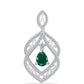Pandantiv din Argint 925 ( 2.82 grame ) cu Calcedon Verde și Topaz Alb 1.8 Carate