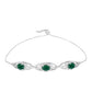 Brățară din Argint 925 ( 5.42 grame ) cu Agat Verde și Topaz Alb 2.39 Carate