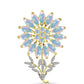 Broşă din Argint 925 Placat cu Aur ( 5.26 grame ) cu Opal Welo și Topaz Alb 5.57 Carate