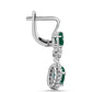Cercei din Argint 925 ( 3.92 grame ) cu Calcedon Verde și Topaz Alb 3.62 Carate