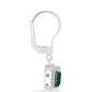 Cercei din Argint 925 ( 2.37 grame ) cu Calcedon Verde și Topaz Alb 2.56 Carate