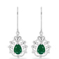 Cercei din Argint 925 ( 2.96 grame ) cu Calcedon Verde 1.19 Carate