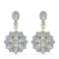 Cercei din Argint 925 Placat cu Aur ( 6.52 grame ) cu Opal Welo și Topaz Alb 4.4 Carate