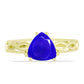 Inel din Argint 925 Placat cu Aur ( 3.02 grame ) cu Agat Albastru 2.09 Carate