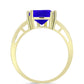 Inel din Argint 925 Placat cu Aur ( 3.02 grame ) cu Agat Albastru 2.09 Carate