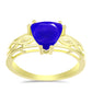 Inel din Argint 925 Placat cu Aur ( 3.02 grame ) cu Agat Albastru 2.09 Carate