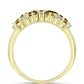 Inel din Argint 925 Placat cu Aur ( 4.73 grame ) cu Cuarț Coniac și Topaz Alb 3.16 Carate