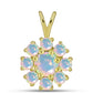 Pandantiv din Argint 925 Placat cu Aur ( 1.81 grame ) cu Opal Welo 1.22 Carate