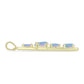 Cruce Pandantiv din Argint 925 Placat cu Aur ( 1.8 grame ) cu Opal Welo 1.91 Carate