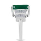 Inel din Argint 925 ( 4.69 grame ) cu Calcedon Verde și Zircon Alb 7.52 Carate