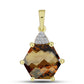 Pandantiv din Argint 925 Placat cu Aur ( 1.55 grame ) cu Cuarț Coniac și Topaz Alb 5.95 Carate