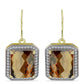 Cercei din Argint 925 Placat cu Aur ( 4.96 grame ) cu Cuarț Coniac și Topaz Alb 10.41 Carate