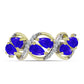 Inel din Argint 925 Placat cu Aur ( 3.11 grame ) cu Agat Albastru și Topaz Alb 1.3 Carate