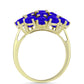 Inel din Argint 925 Placat cu Aur ( 3.8 grame ) cu Agat Albastru 3.88 Carate