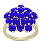 Inel din Argint 925 Placat cu Aur ( 3.8 grame ) cu Agat Albastru 3.88 Carate