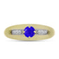 Inel din Argint 925 Placat cu Aur ( 3.18 grame ) cu Agat Albastru și Topaz Alb 0.54 Carate