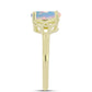 Inel din Argint 925 Placat cu Aur ( 2.5 grame ) cu Opal Welo 1.17 Carate
