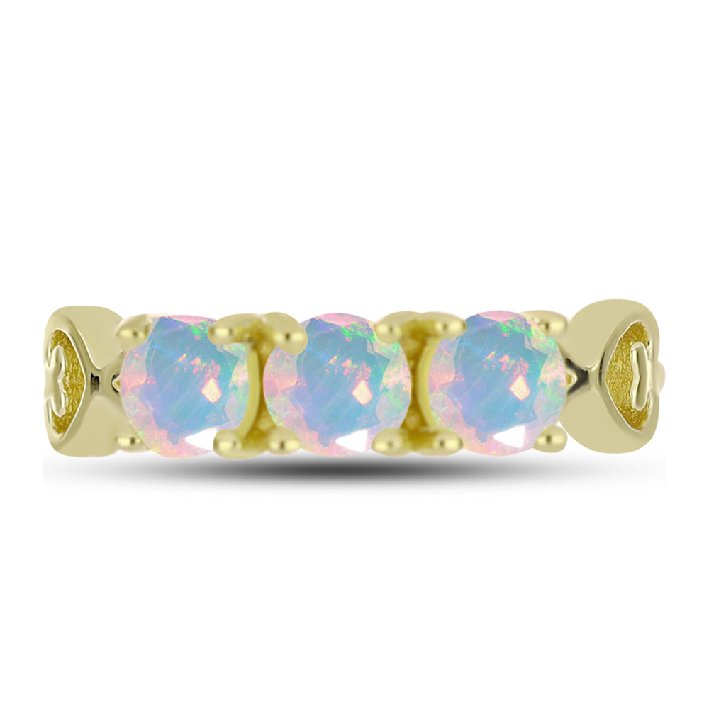 Inel din Argint 925 Placat cu Aur ( 2.86 grame ) cu Opal Welo 0.93 Carate