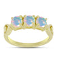 Inel din Argint 925 Placat cu Aur ( 2.86 grame ) cu Opal Welo 0.93 Carate