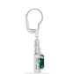 Cercei din Argint 925 ( 4.16 grame ) cu Calcedon Verde și Topaz Alb 3.92 Carate