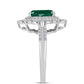 Inel din Argint 925 ( 4.26 grame ) cu Calcedon Verde și Topaz Alb 3.09 Carate