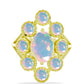 Inel din Argint 925 Placat cu Aur ( 4.06 grame ) cu Opal Welo 3 Carate