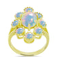 Inel din Argint 925 Placat cu Aur ( 4.06 grame ) cu Opal Welo 3 Carate