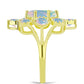 Inel din Argint 925 Placat cu Aur ( 4.06 grame ) cu Opal Welo 3 Carate